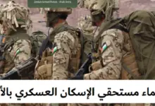 طريقة الإستعلام عن أسماء المستحقين لقرض الإسكان العسكري الأردن وموعد الصرف