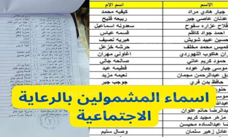 عبر مظلتي.. خطوات الاستعلام عن اسماء المشمولين بالرعاية الاجتماعية الوجبة السابعة 2024 في كل المحافظات العراقية